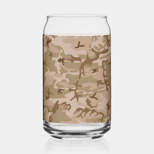 Desert Camouflage Pattern, Your name, Personalize ガラス缶 (左)