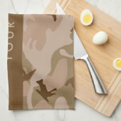 Desert Camouflage Pattern, Your name, Personalize キッチンタオル (四つ折り)
