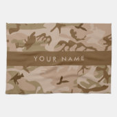 Desert Camouflage Pattern, Your name, Personalize キッチンタオル (横)