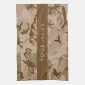 Desert Camouflage Pattern, Your name, Personalize キッチンタオル (縦)
