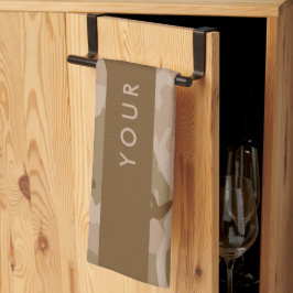 Desert Camouflage Pattern, Your name, Personalize キッチンタオル