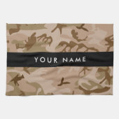 Desert Camouflage Pattern, Your name, Personalize キッチンタオル (横)