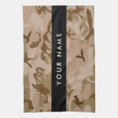 Desert Camouflage Pattern, Your name, Personalize キッチンタオル (縦)