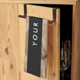 Desert Camouflage Pattern, Your name, Personalize キッチンタオル