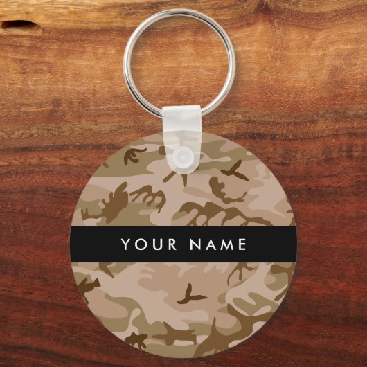 Desert Camouflage Pattern, Your name, Personalize キーホルダー (裏面)