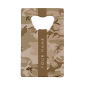Desert Camouflage Pattern, Your name, Personalize クレジットカード栓抜き (正面)