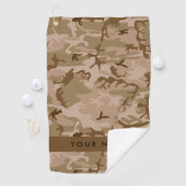 Desert Camouflage Pattern, Your name, Personalize ゴルフタオル (インサイチュ)