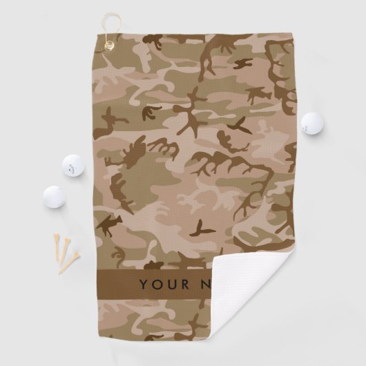 Desert Camouflage Pattern, Your name, Personalize ゴルフタオル (インサイチュ)