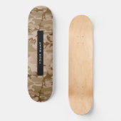 Desert Camouflage Pattern, Your name, Personalize スケートボード (正面)