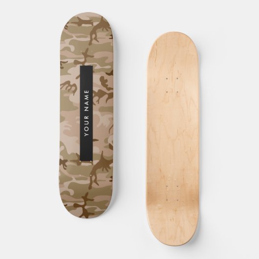 Desert Camouflage Pattern, Your name, Personalize スケートボード (正面)