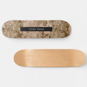 Desert Camouflage Pattern, Your name, Personalize スケートボード (横)