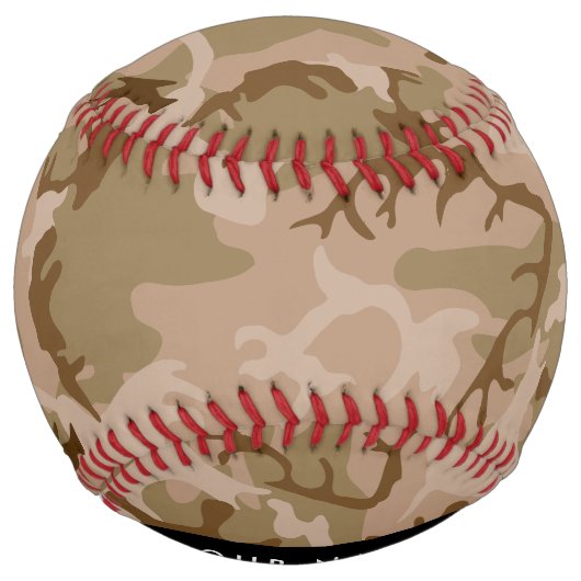 Desert Camouflage Pattern, Your name, Personalize ソフトボール (裏面)