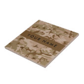 Desert Camouflage Pattern, Your name, Personalize タイル (側面)
