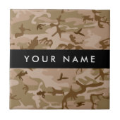 Desert Camouflage Pattern, Your name, Personalize タイル (正面)