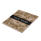 Desert Camouflage Pattern, Your name, Personalize タイル (側面)