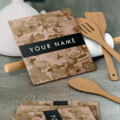 Desert Camouflage Pattern, Your name, Personalize タイル