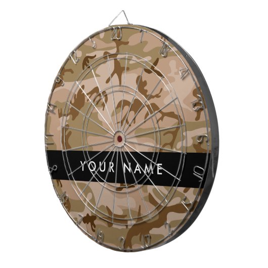 Desert Camouflage Pattern, Your name, Personalize ダーツボード (正面右)