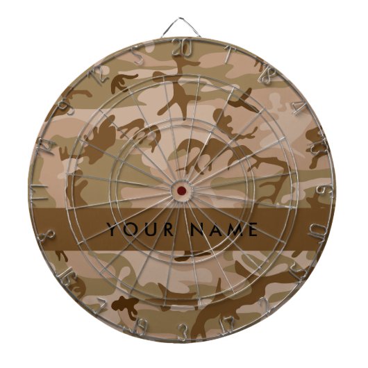 Desert Camouflage Pattern, Your name, Personalize ダーツボード (正面)