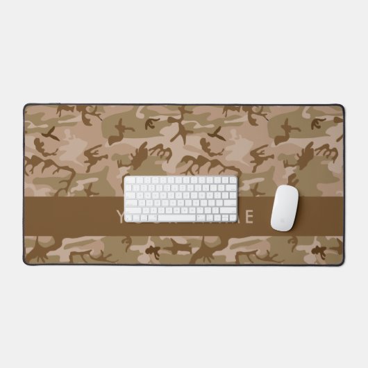 Desert Camouflage Pattern, Your name, Personalize デスクマット (キーボード&マウス)