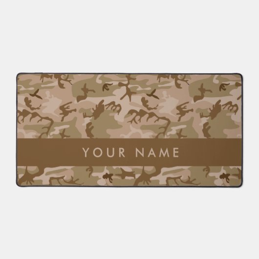 Desert Camouflage Pattern, Your name, Personalize デスクマット (正面)