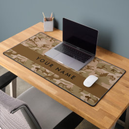 Desert Camouflage Pattern, Your name, Personalize デスクマット