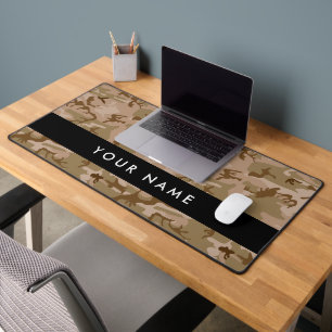Desert Camouflage Pattern, Your name, Personalize デスクマット