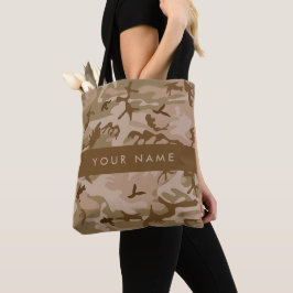 Desert Camouflage Pattern, Your name, Personalize トートバッグ