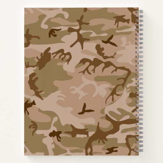 Desert Camouflage Pattern, Your name, Personalize ノートブック (裏面)