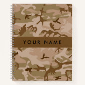 Desert Camouflage Pattern, Your name, Personalize ノートブック (正面)