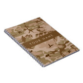 Desert Camouflage Pattern, Your name, Personalize ノートブック (右側)