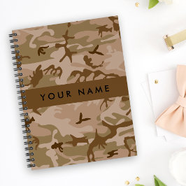 Desert Camouflage Pattern, Your name, Personalize ノートブック