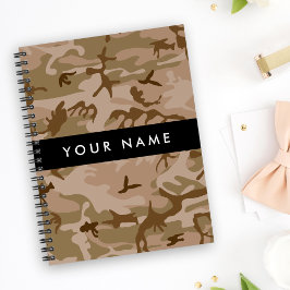 Desert Camouflage Pattern, Your name, Personalize ノートブック