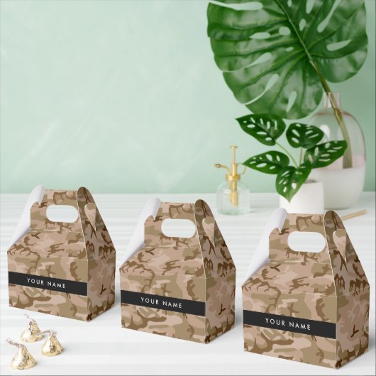 Desert Camouflage Pattern, Your name, Personalize フェイバーボックス (複数)