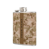 Desert Camouflage Pattern, Your name, Personalize フラスク (左)