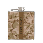 Desert Camouflage Pattern, Your name, Personalize フラスク (正面)