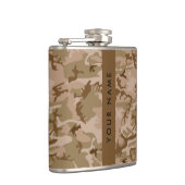 Desert Camouflage Pattern, Your name, Personalize フラスク (右)