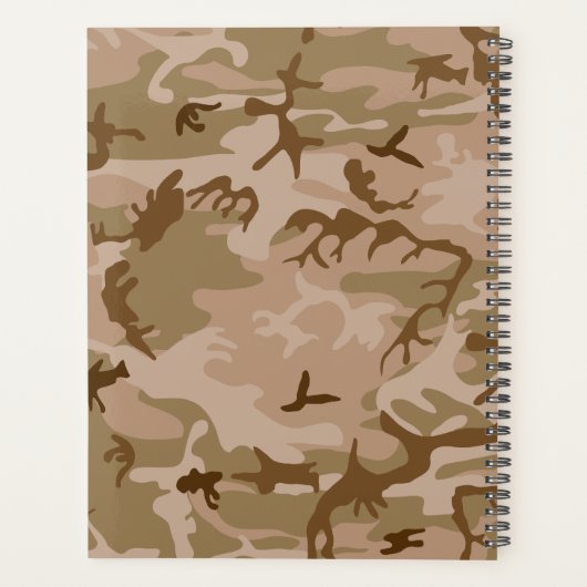 Desert Camouflage Pattern, Your name, Personalize プランナー手帳 (裏面)