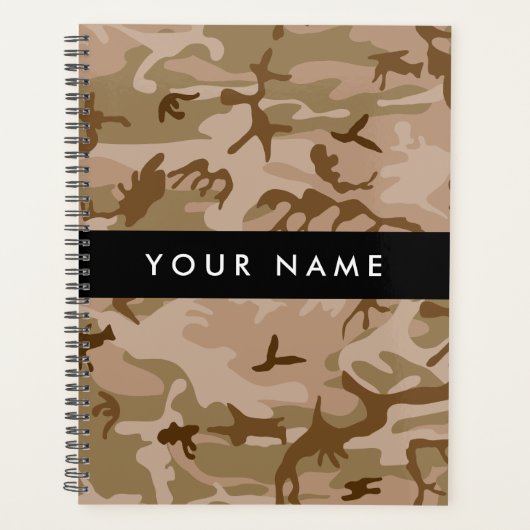 Desert Camouflage Pattern, Your name, Personalize プランナー手帳 (正面)