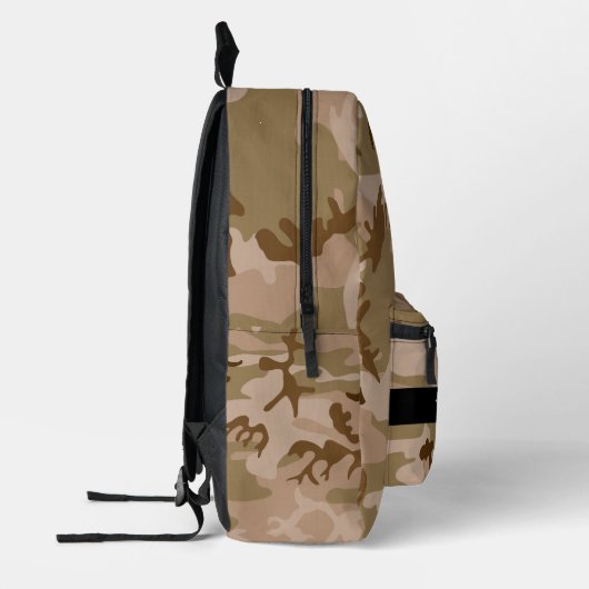 Desert Camouflage Pattern, Your name, Personalize プリントバックパック (左)