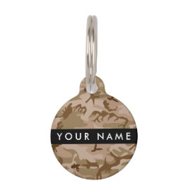 Desert Camouflage Pattern, Your name, Personalize ペット　ネームタグ