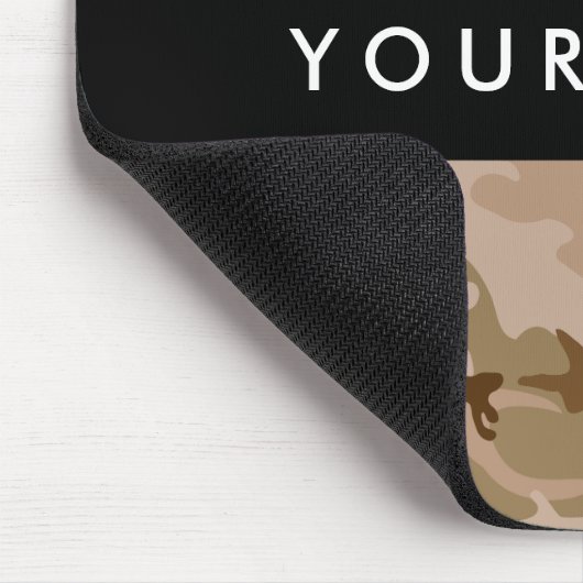 Desert Camouflage Pattern, Your name, Personalize マウスパッド (コーナー)