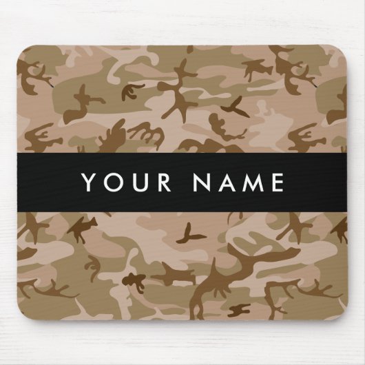Desert Camouflage Pattern, Your name, Personalize マウスパッド (正面)