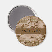 Desert Camouflage Pattern, Your name, Personalize マグネット (正面/裏面)