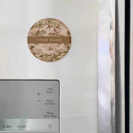 Desert Camouflage Pattern, Your name, Personalize マグネット (インサイチュ (冷蔵庫))