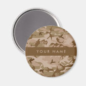 Desert Camouflage Pattern, Your name, Personalize マグネット (正面/裏面)