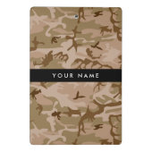 Desert Camouflage Pattern, Your name, Personalize ミニクリップボード (裏面)
