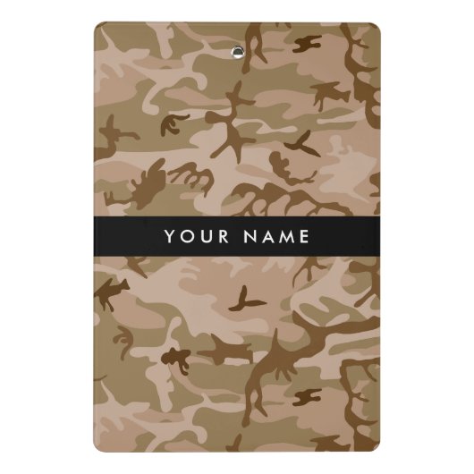 Desert Camouflage Pattern, Your name, Personalize ミニクリップボード (裏面)