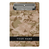 Desert Camouflage Pattern, Your name, Personalize ミニクリップボード (正面)