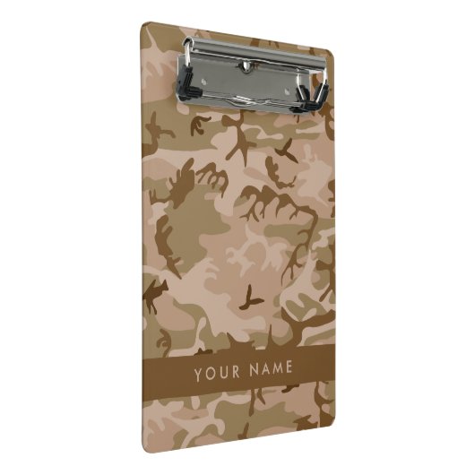 Desert Camouflage Pattern, Your name, Personalize ミニクリップボード (アングル)