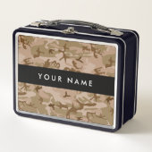 Desert Camouflage Pattern, Your name, Personalize メタルランチボックス (正面)